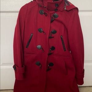 Tommy Hilfiger women’s red pea coat size small
